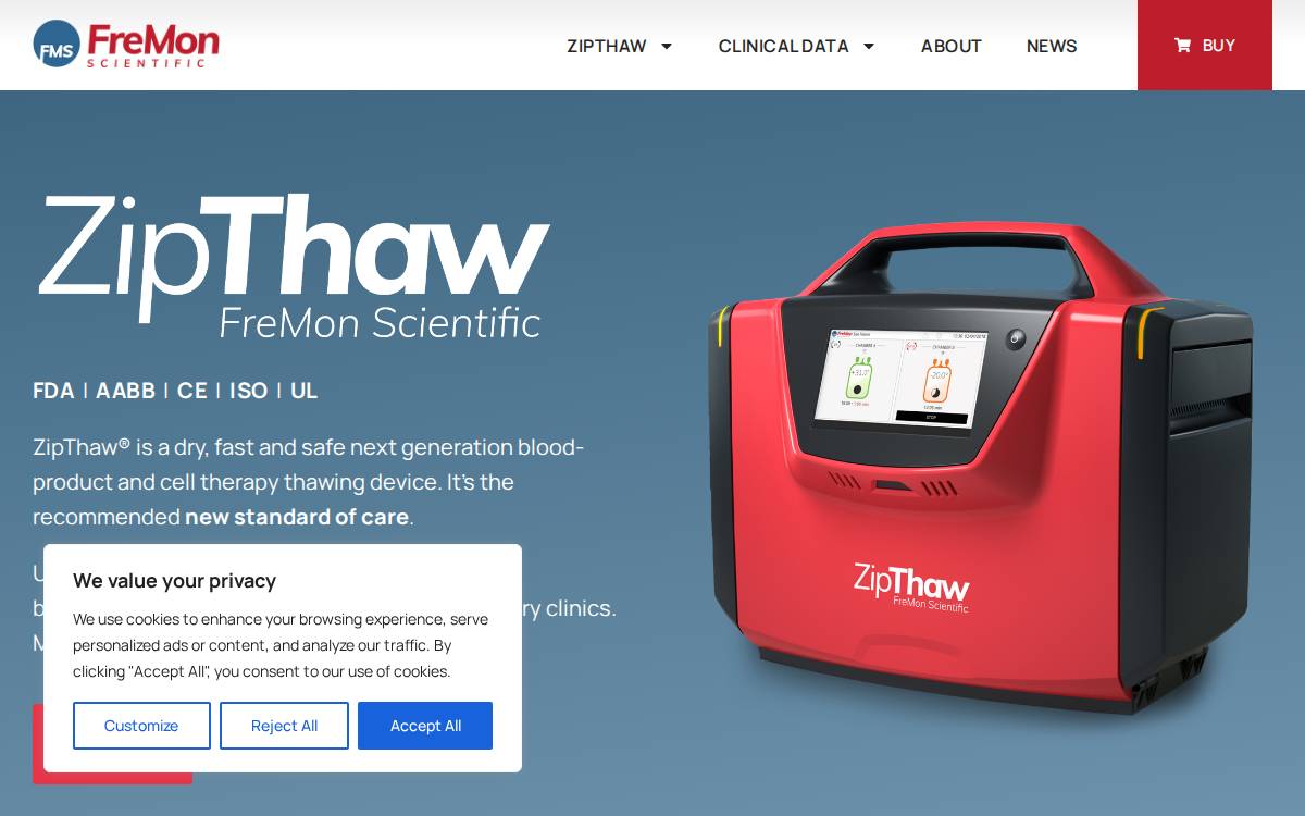 FreMon Scientific website preview