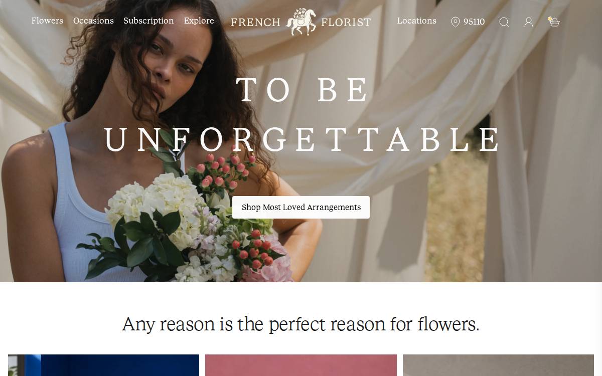 Frenchflorist website preview