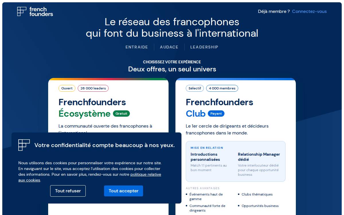 French Founders website preview