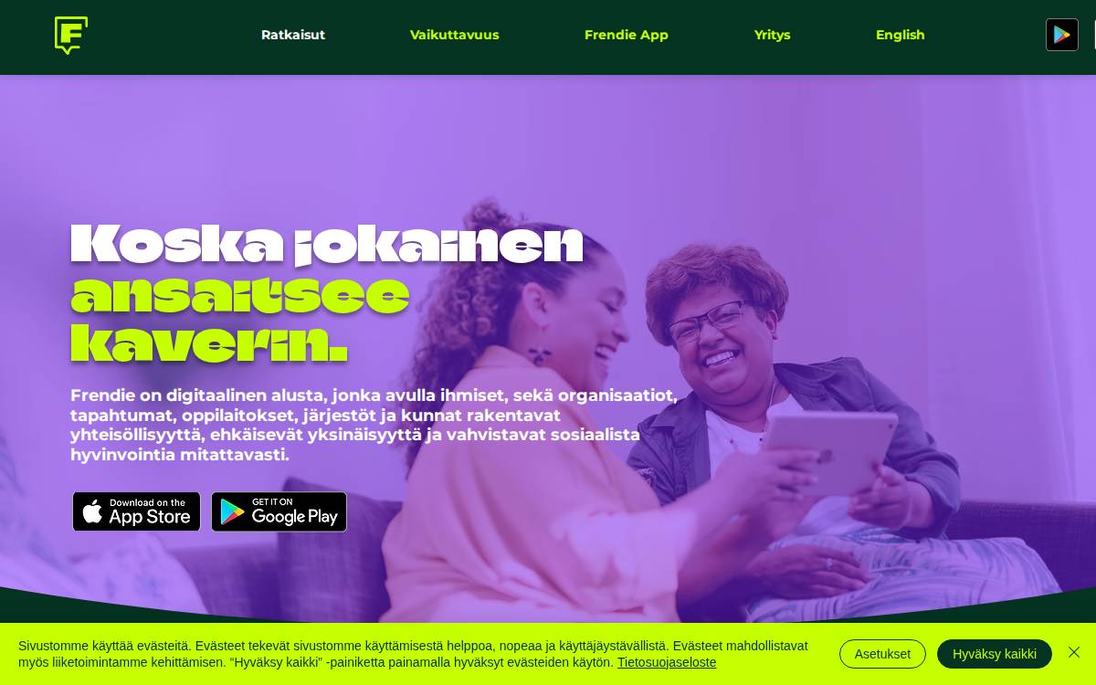 Frendie website preview