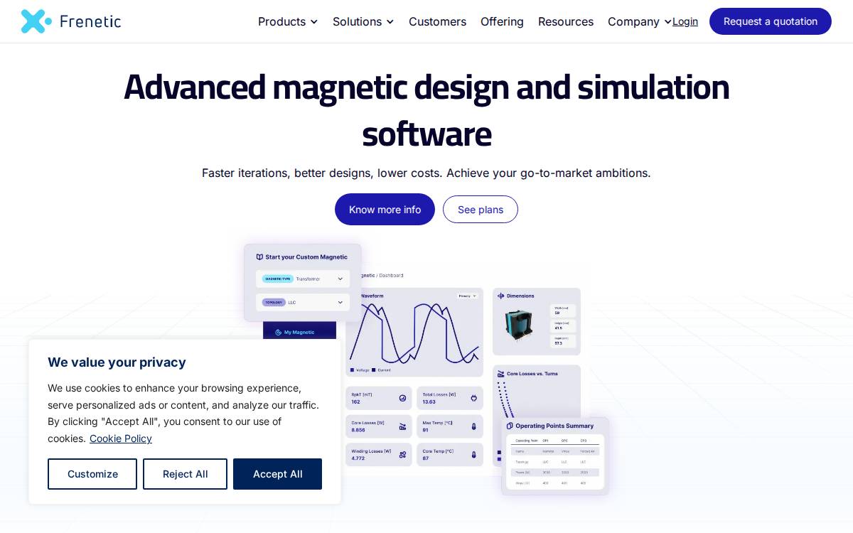 Frenetic website preview