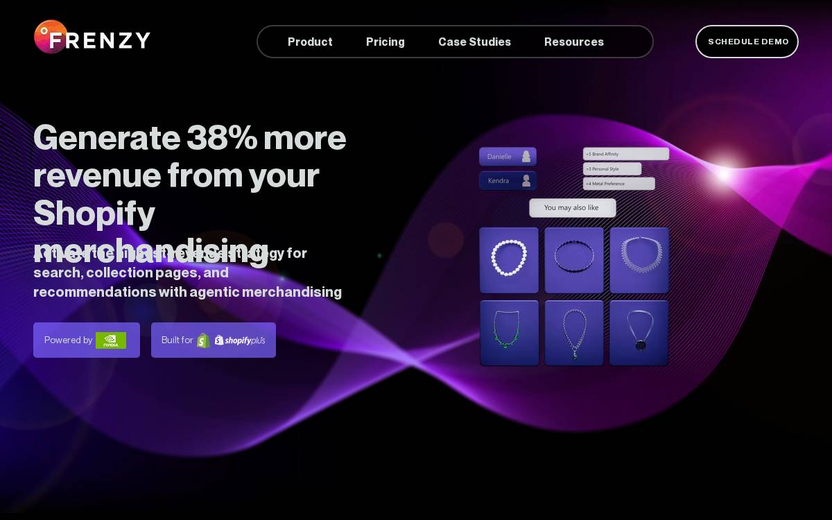 Frenzy website preview