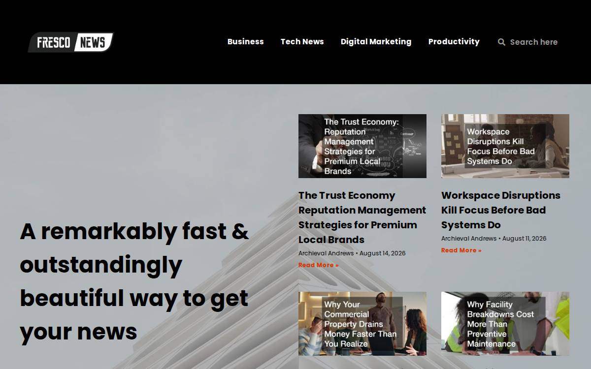 Fresconews website preview