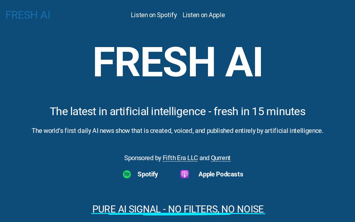 Fresh AI website preview