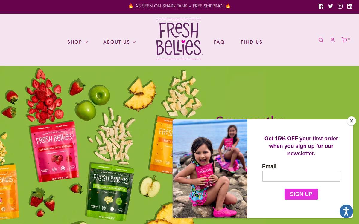 Fresh Bellies website preview