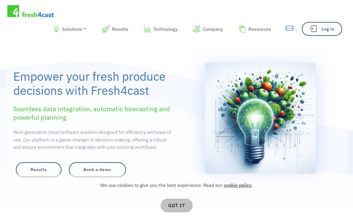Fresh4cast website preview