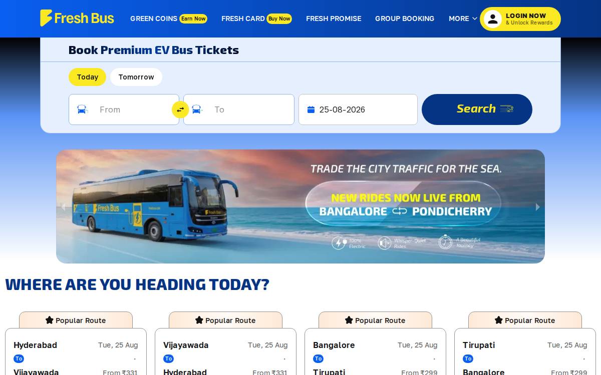 Freshbus website preview