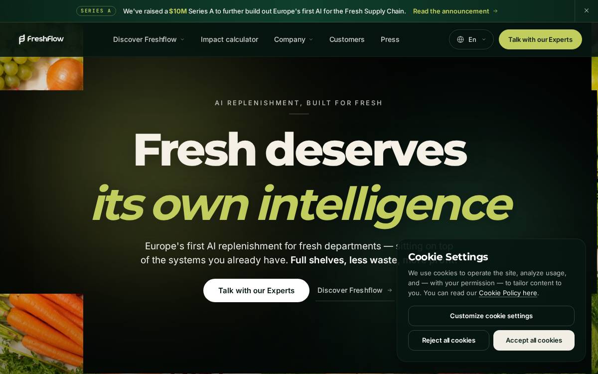 FRESHFLOW website preview