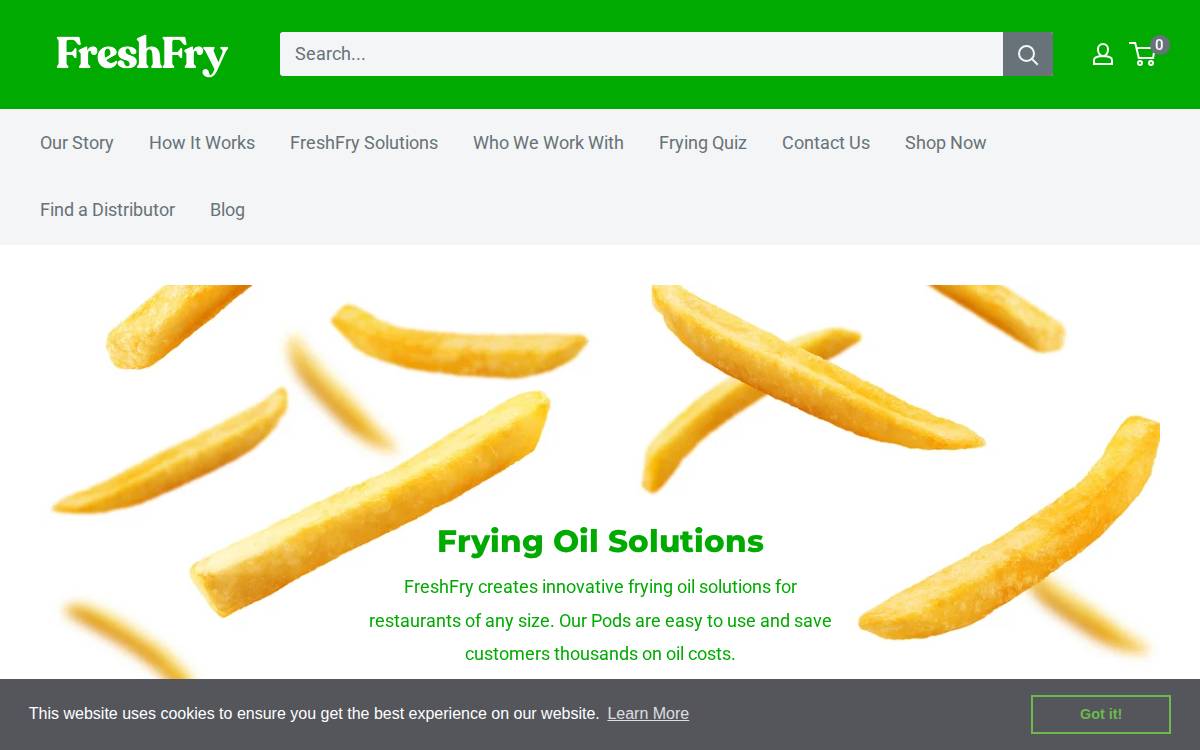FreshFry website preview