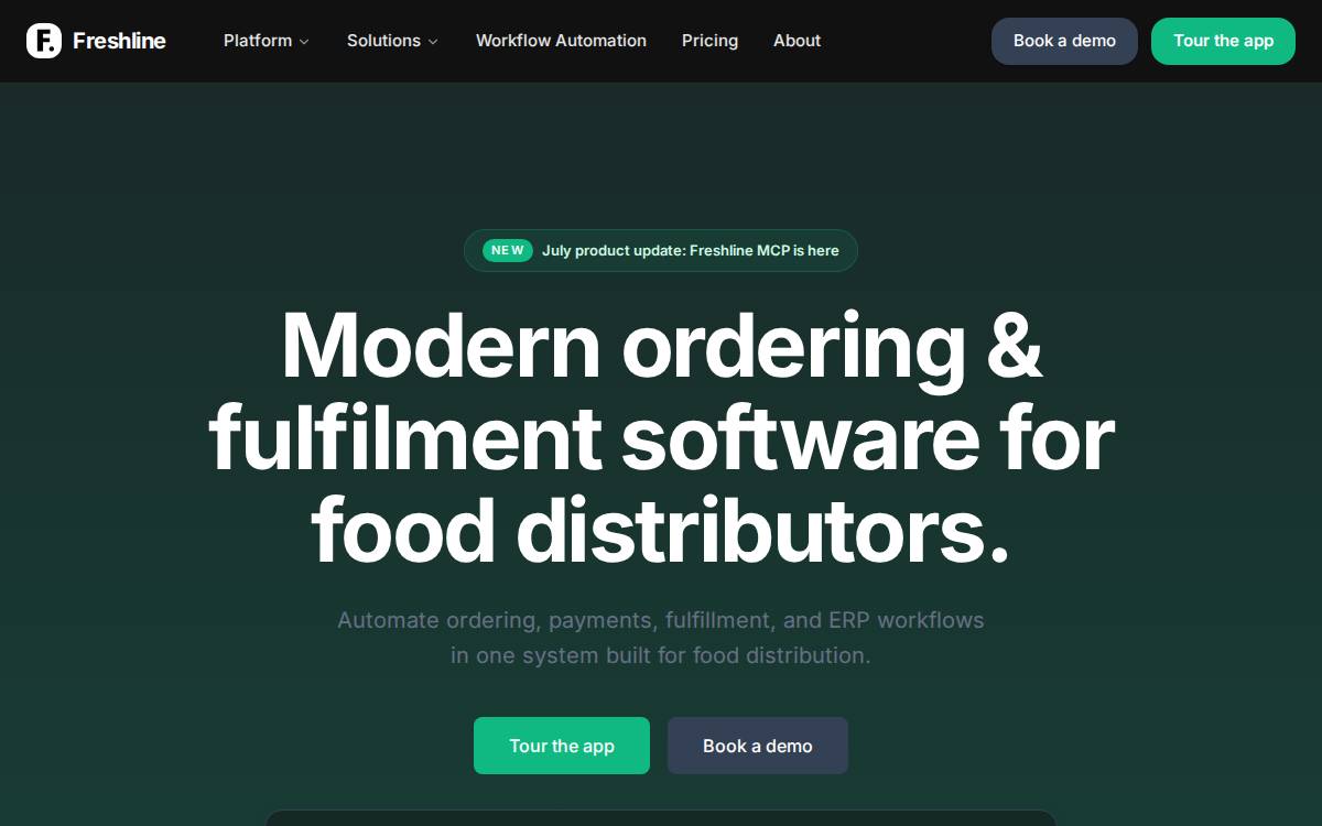 Freshline website preview