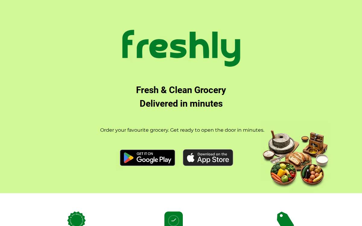 Freshly website preview