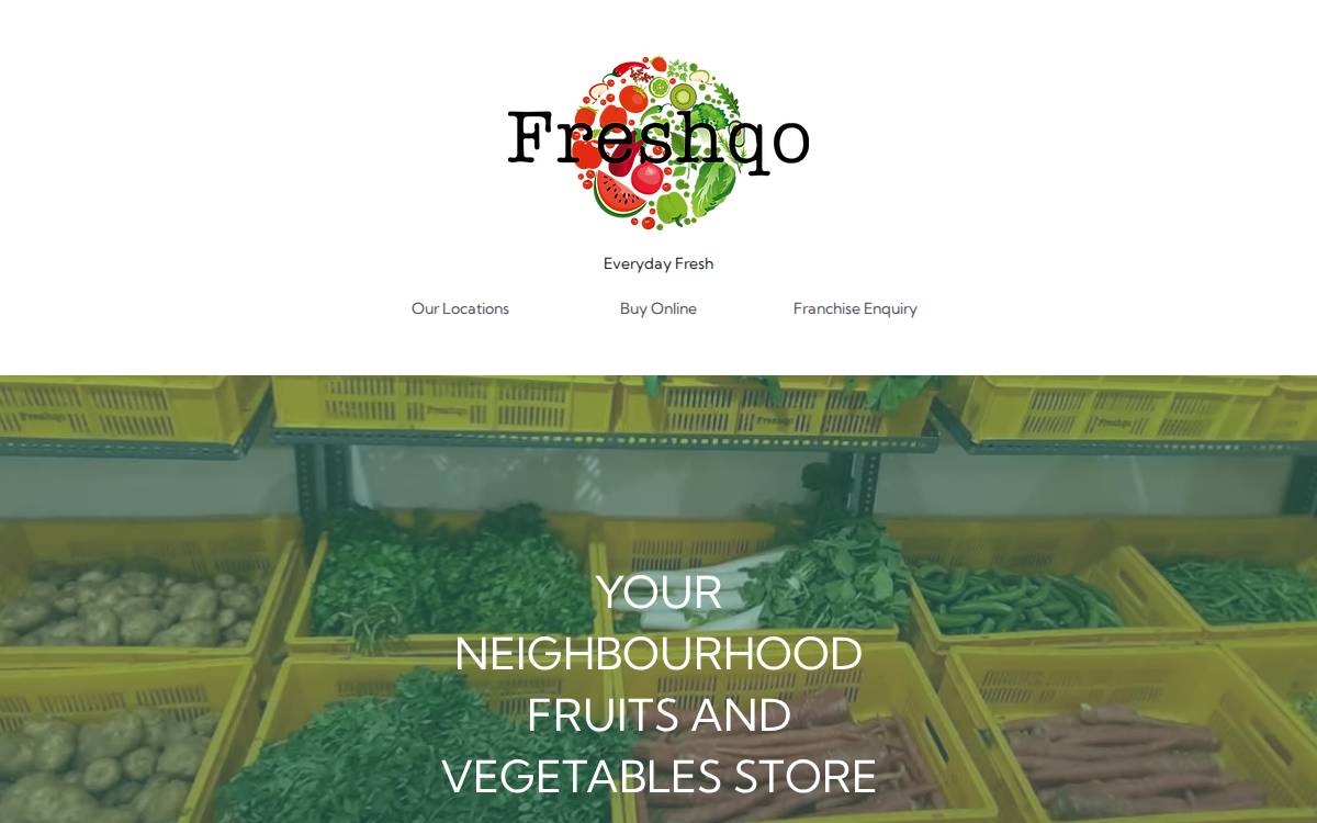Freshqo website preview
