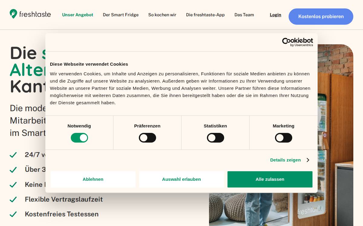 Freshtaste website preview