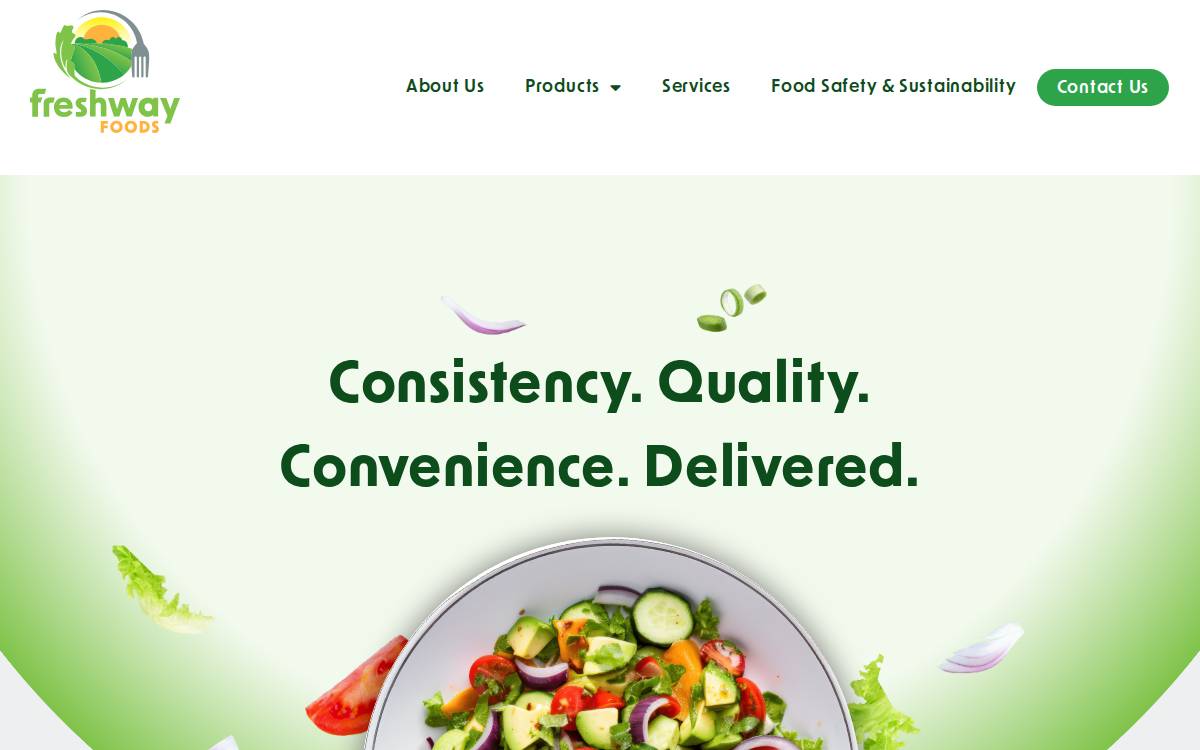 Freshway Foods website preview