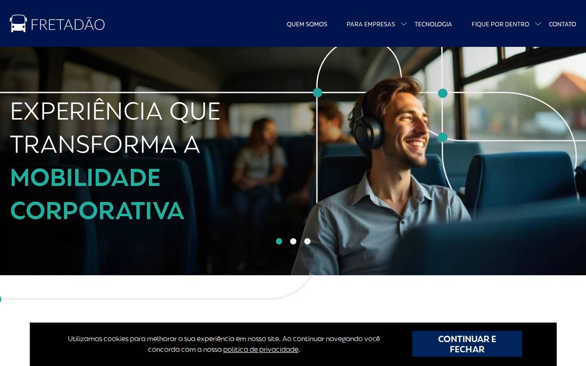 Fretadão website preview