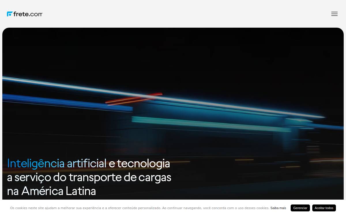Frete website preview