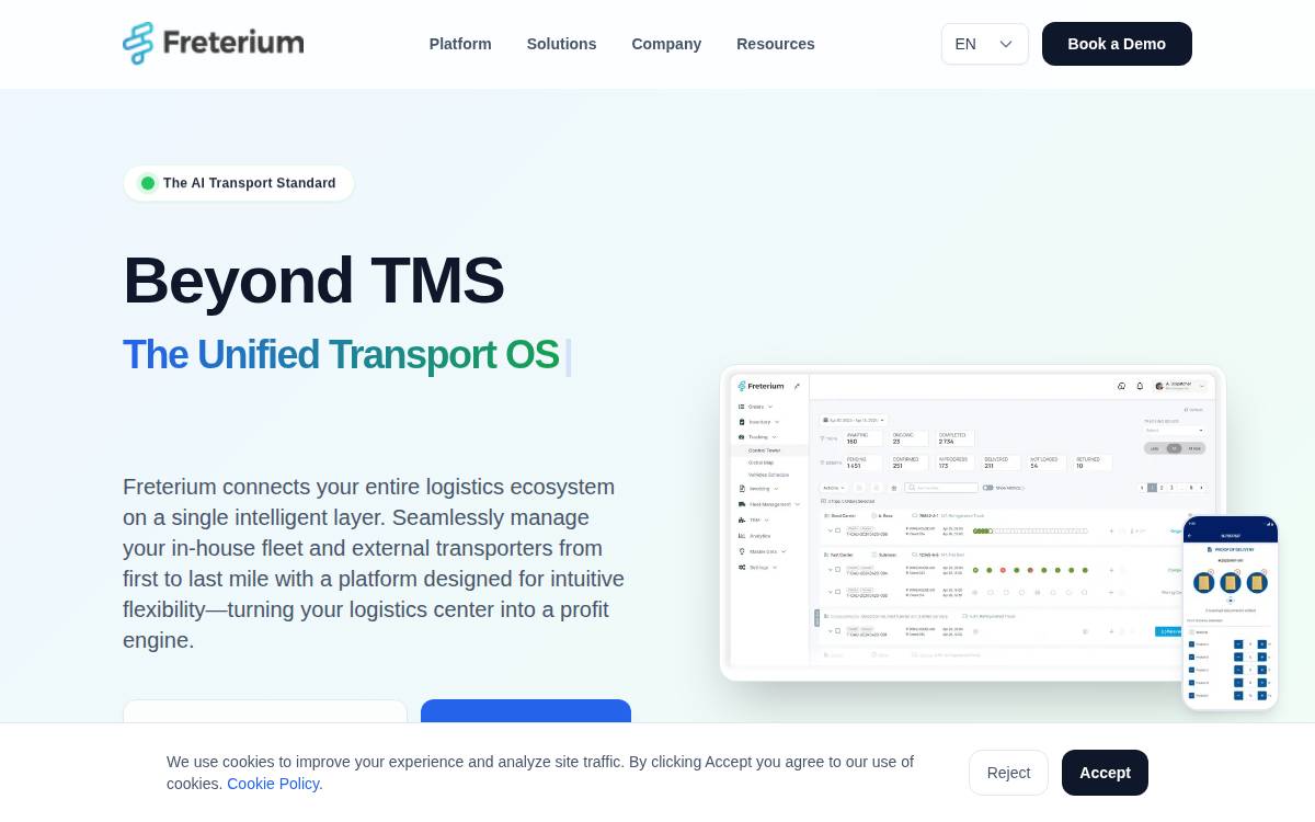 Freterium website preview