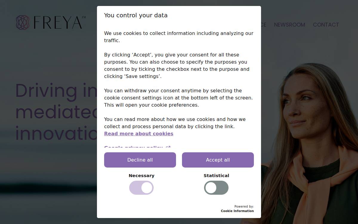 Freya Biosciences website preview
