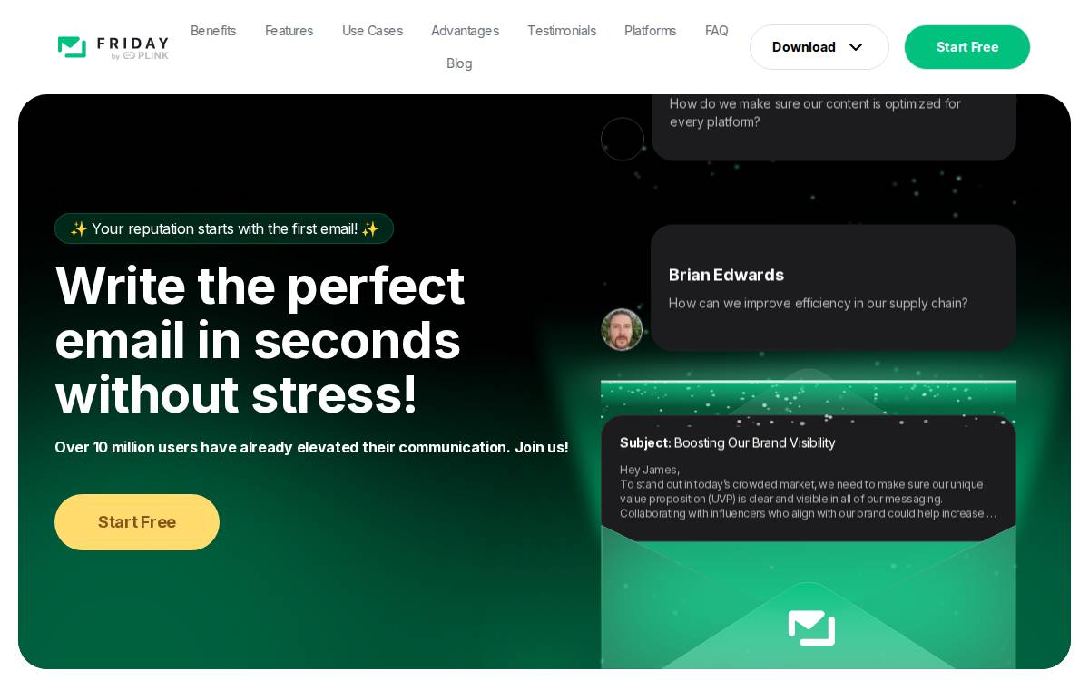 Friday website preview