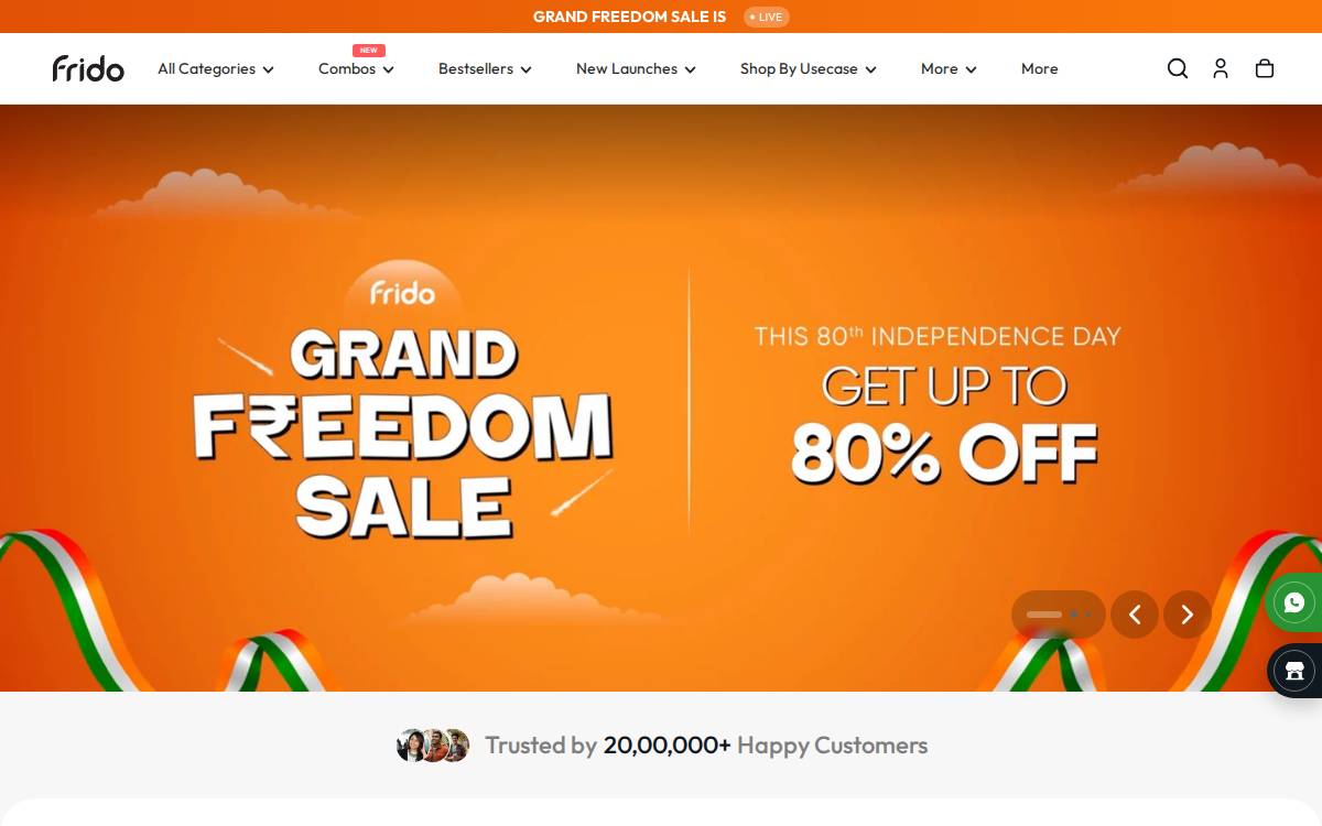 Frido website preview