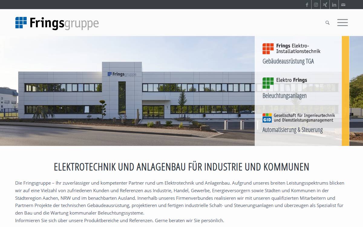 Fringsgruppe website preview