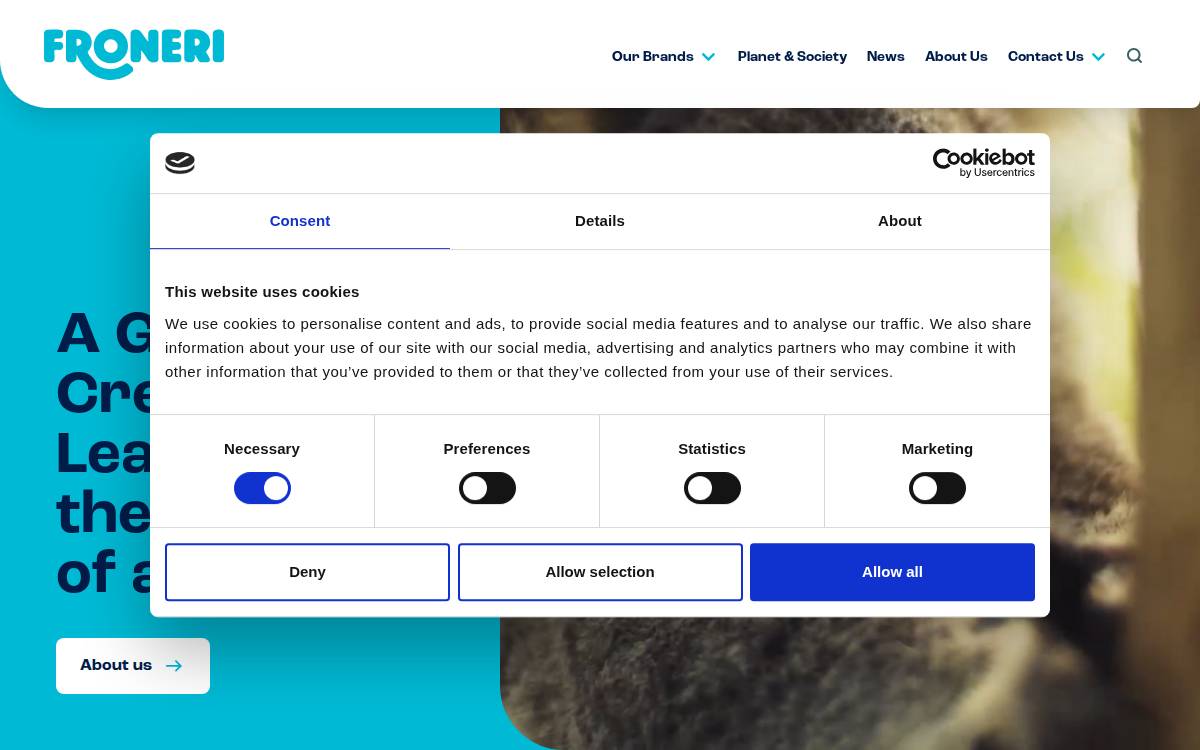 Froneri website preview