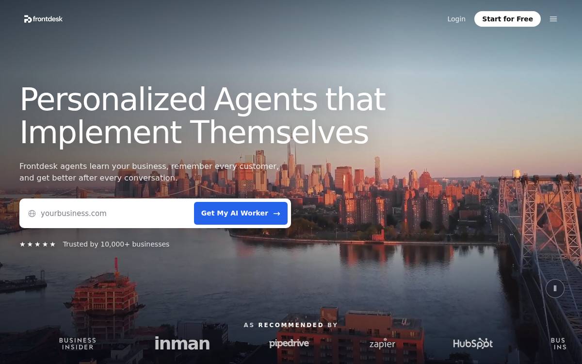 Frontdesk website preview