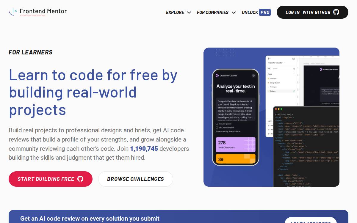 Frontendmentor website preview