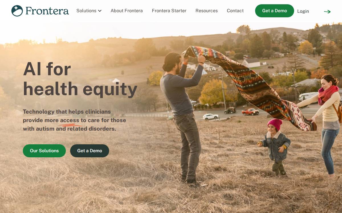 Fronterahealth website preview