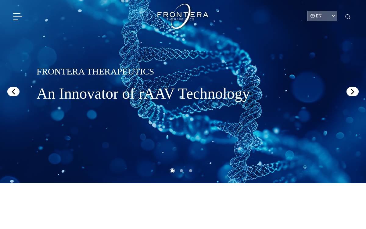 Fronteratherapeutics website preview