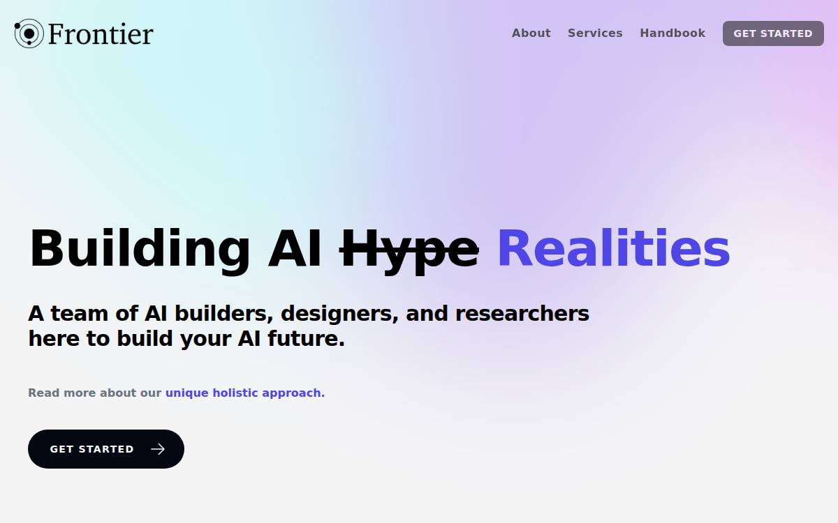 Frontier AI website preview