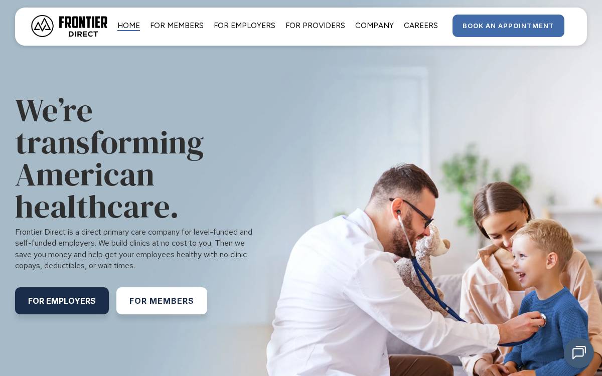 Frontier Direct website preview