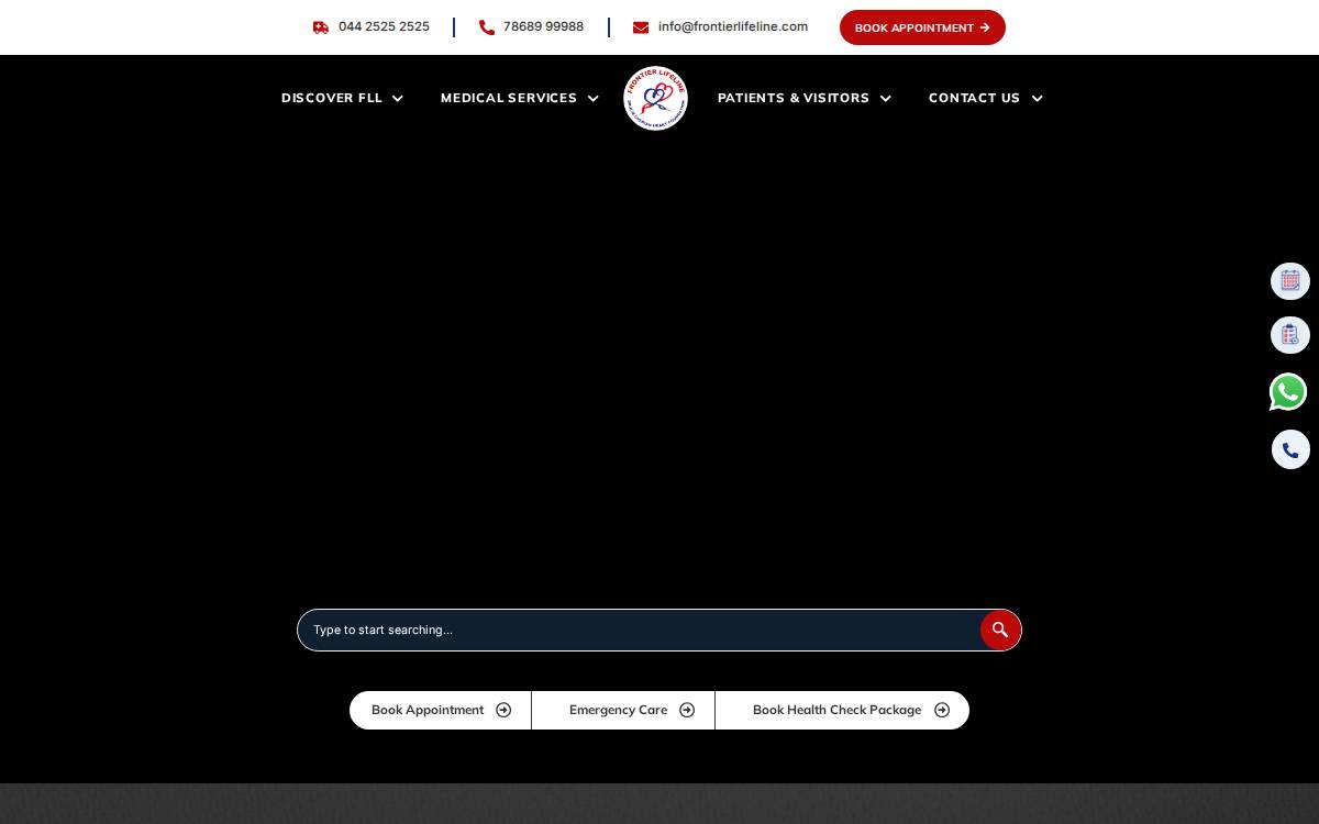 Frontier Lifeline website preview