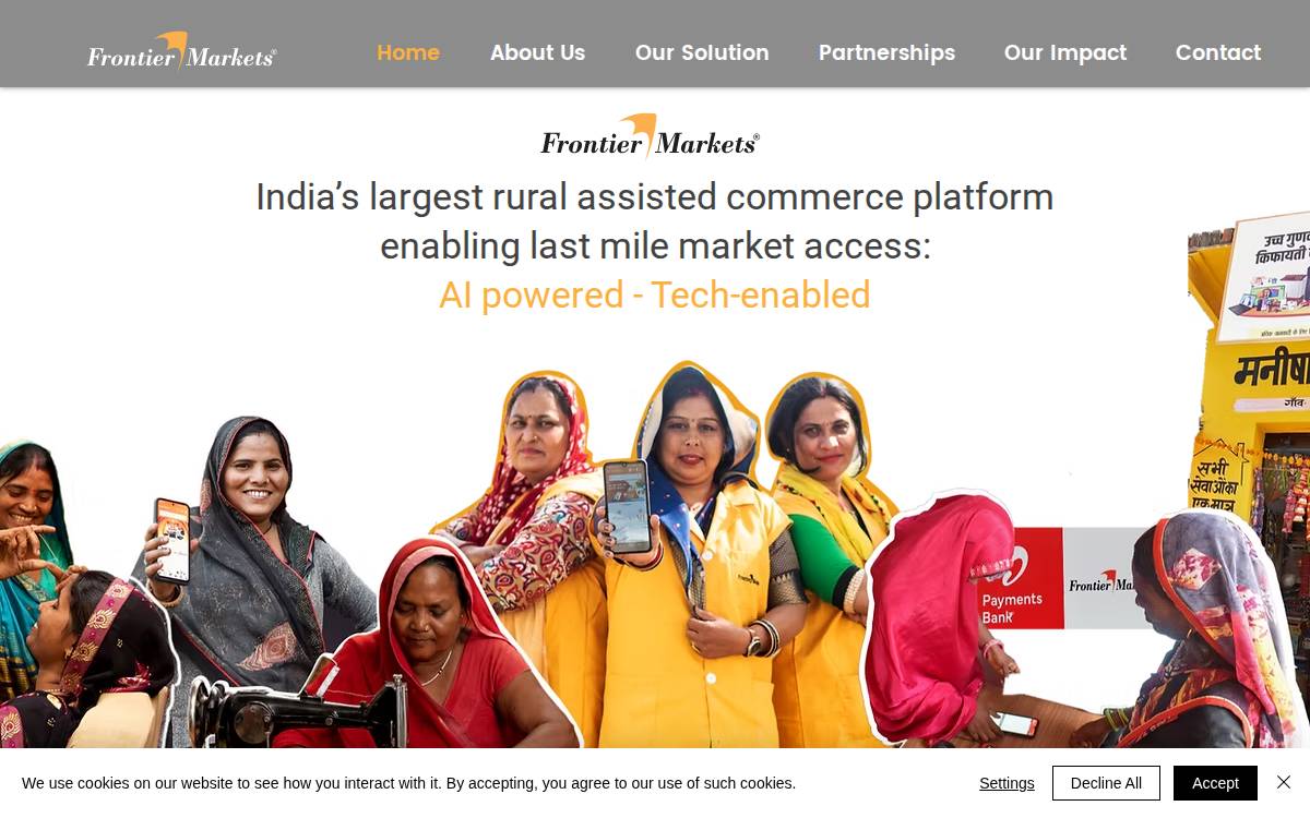 Frontier Markets website preview
