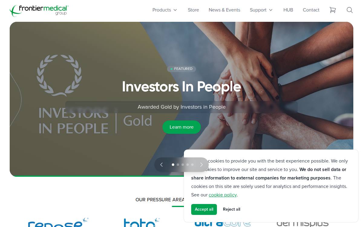 Frontier Medical Group website preview