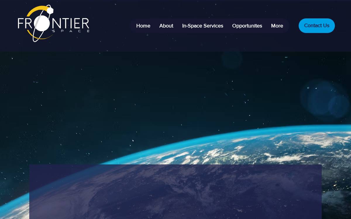 Frontier Space website preview