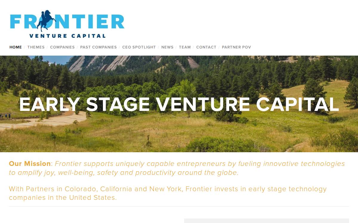 Frontier Venture Capital website preview