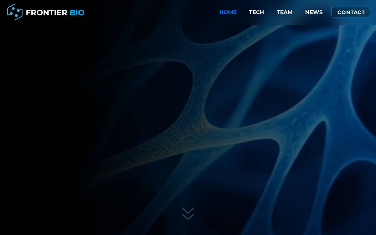 Frontier Bio website preview