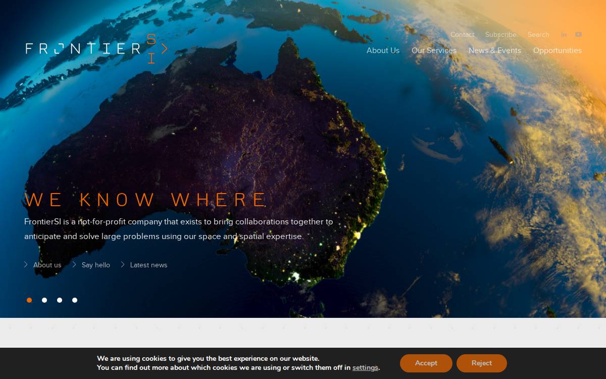 FrontierSI website preview