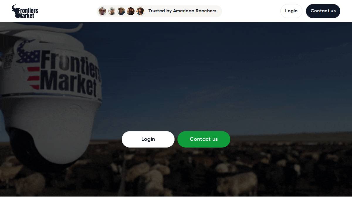 Frontiers Market website preview