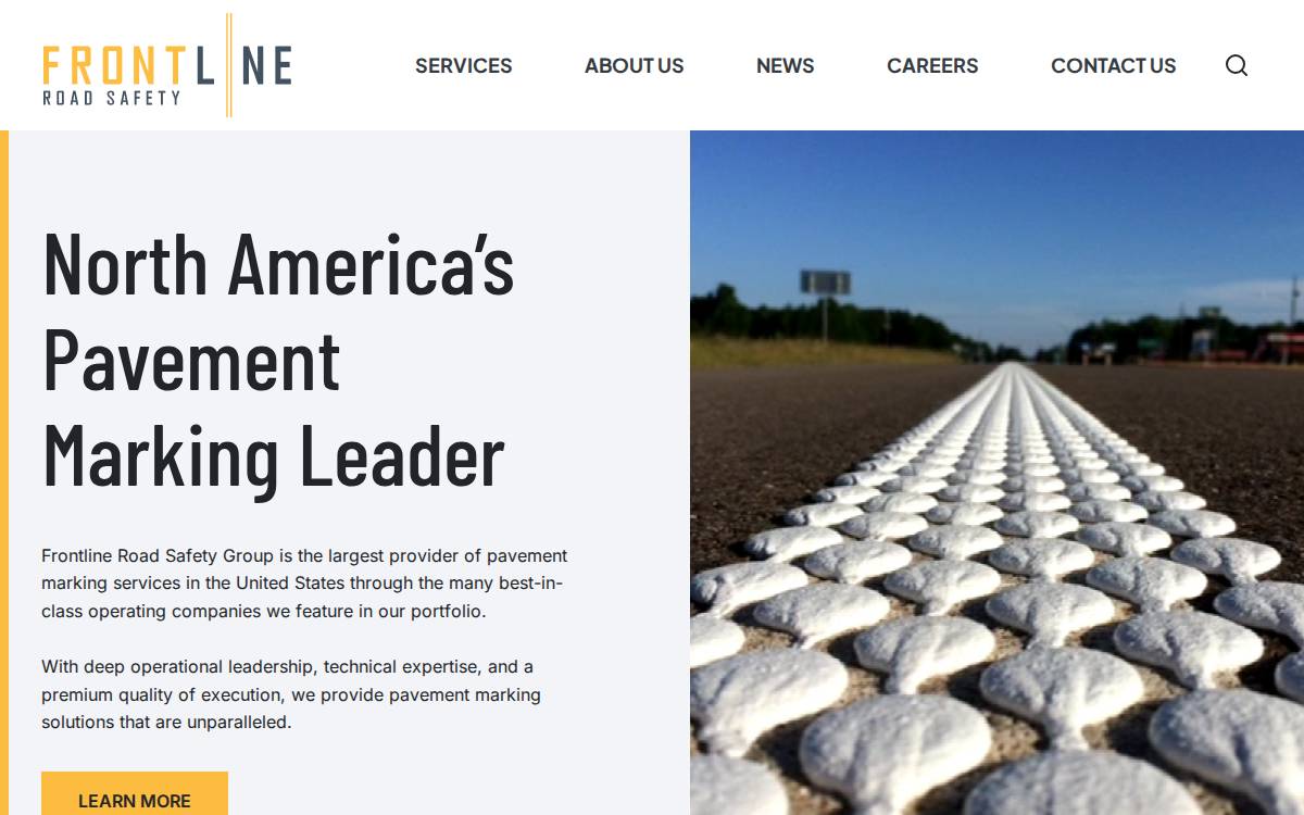 Frontline Road Safety website preview