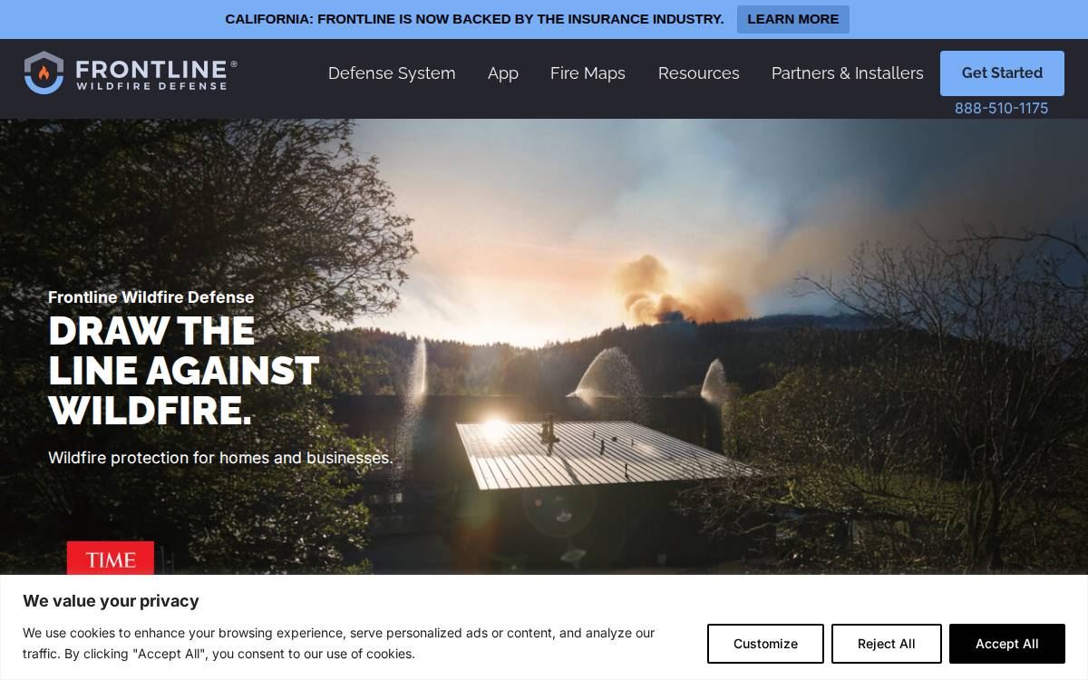 Frontlinewildfire website preview