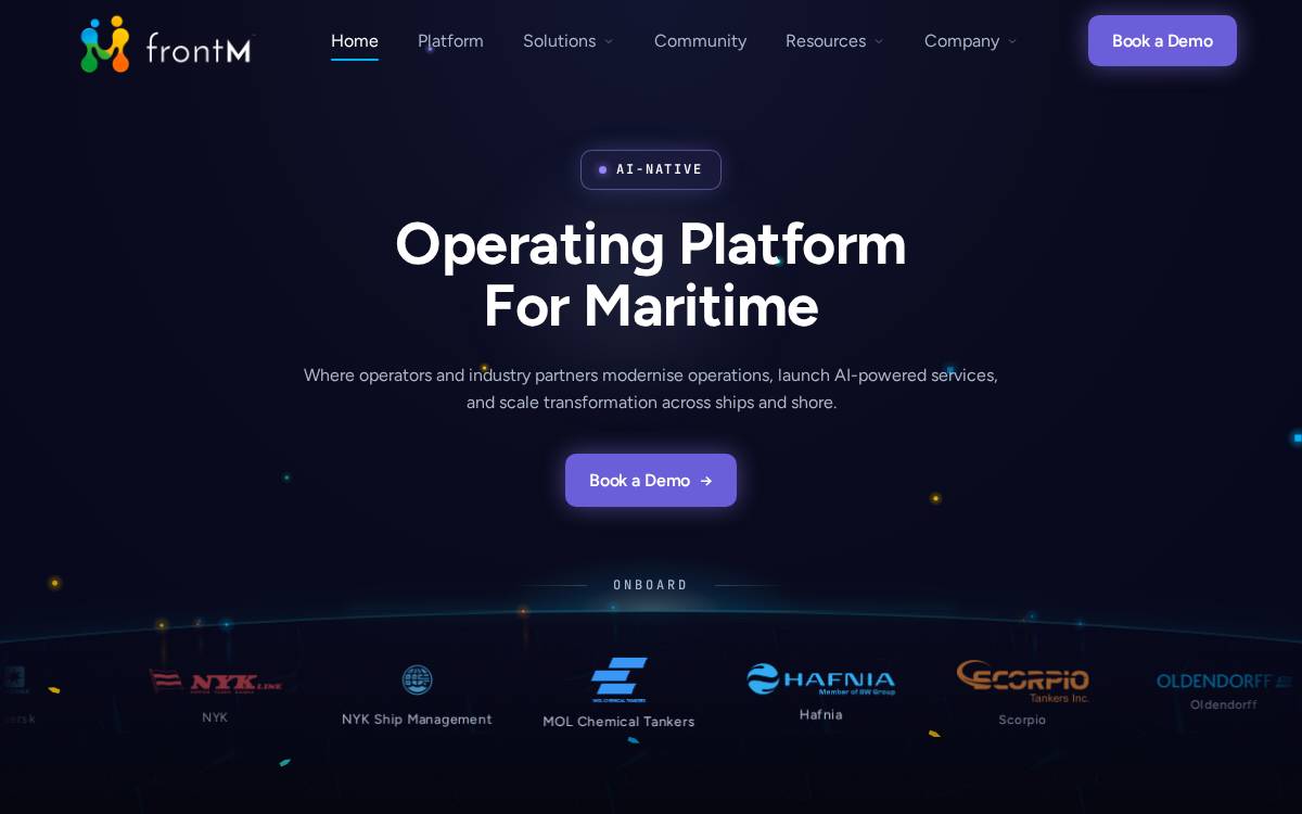 FrontM website preview
