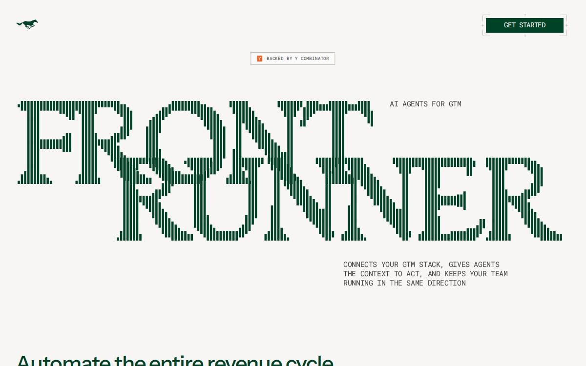 Frontrunner website preview