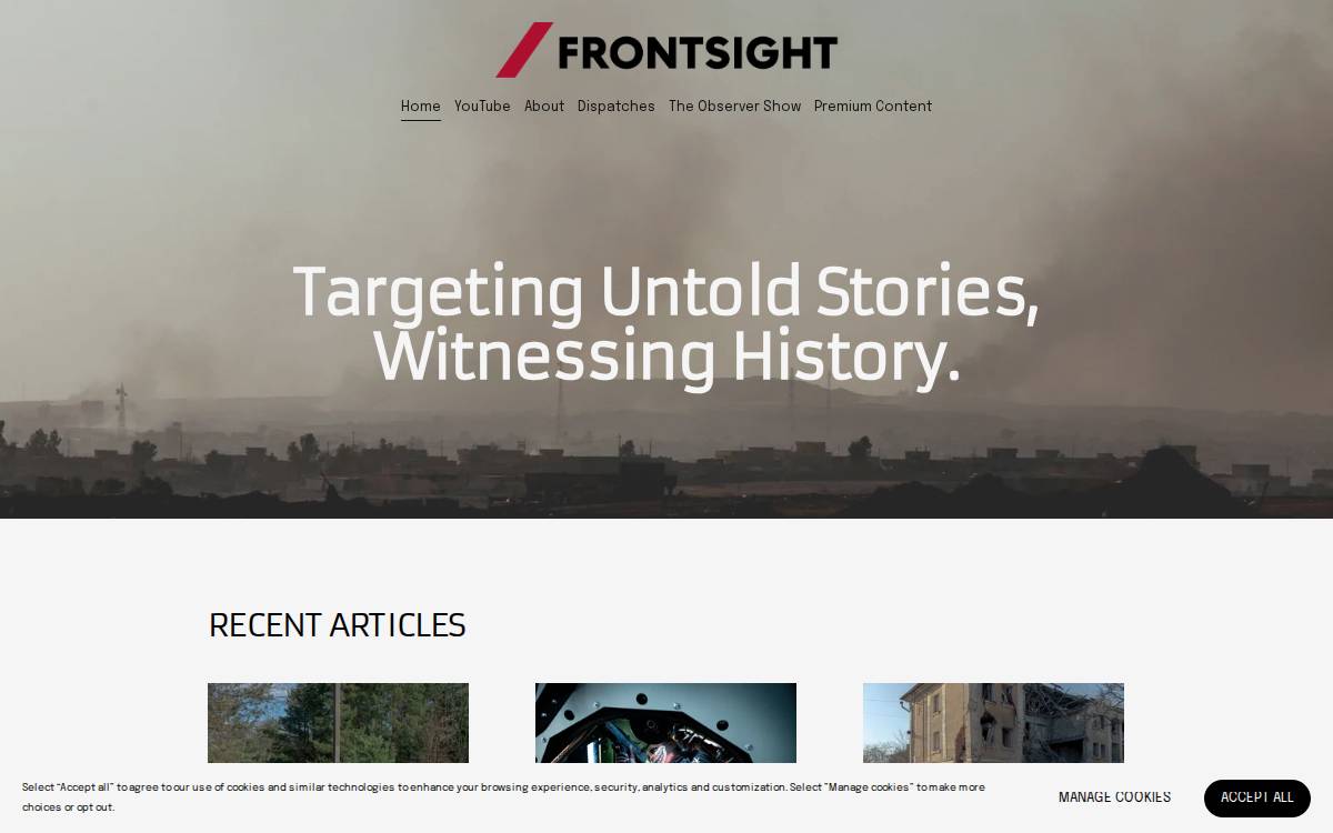 Frontsightmedia website preview