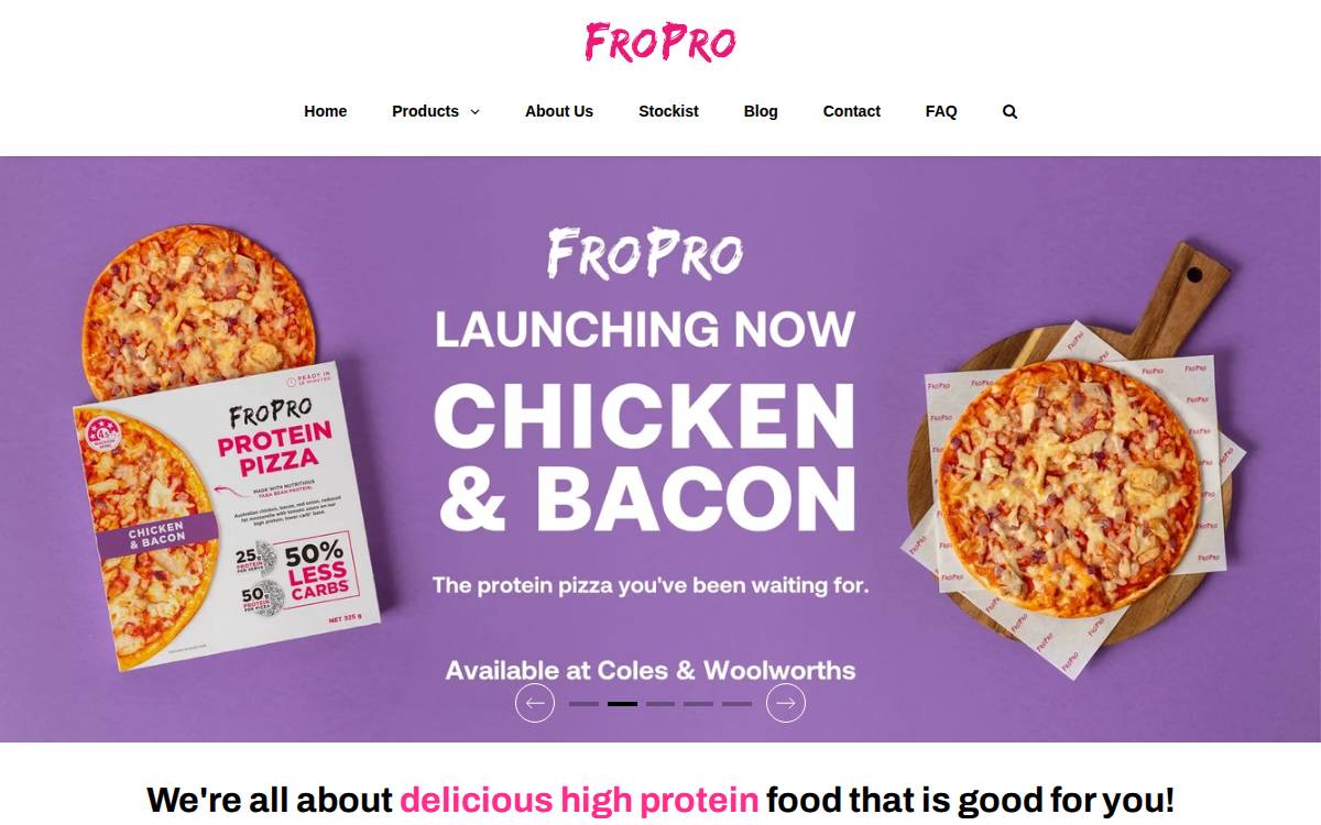 FroPro website preview