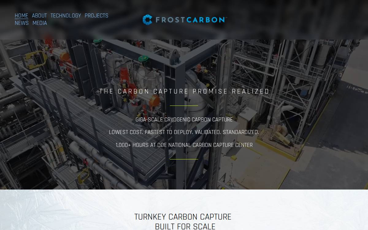 FrostCarbon website preview