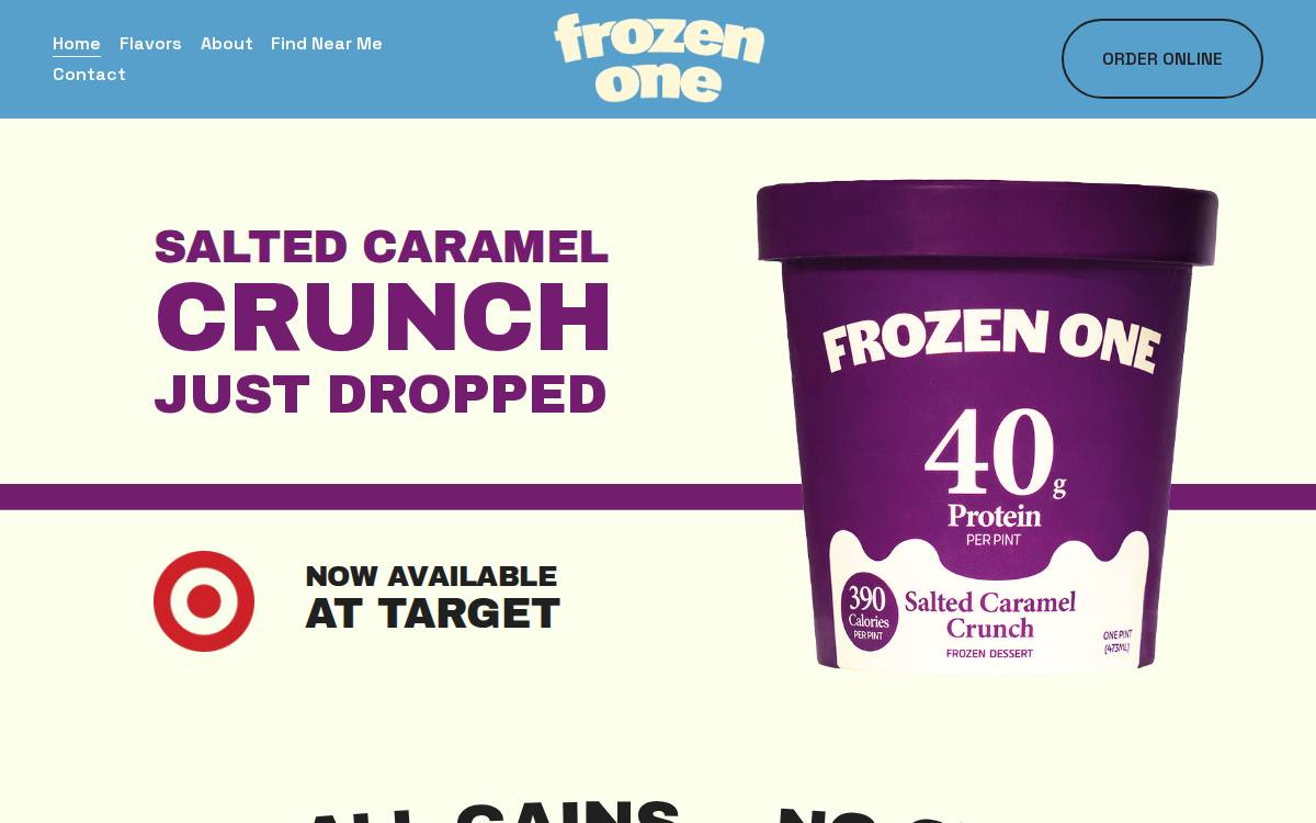 Frozen One website preview