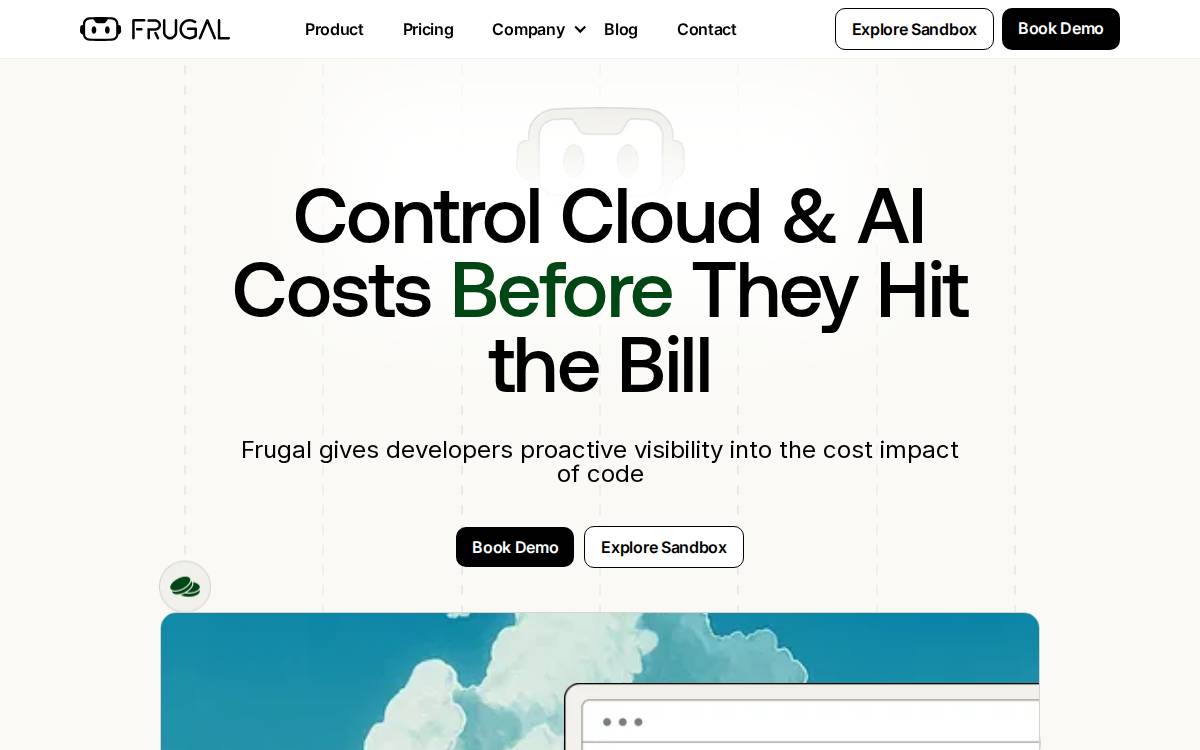 Frugal website preview