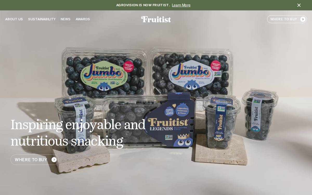 Fruitist website preview